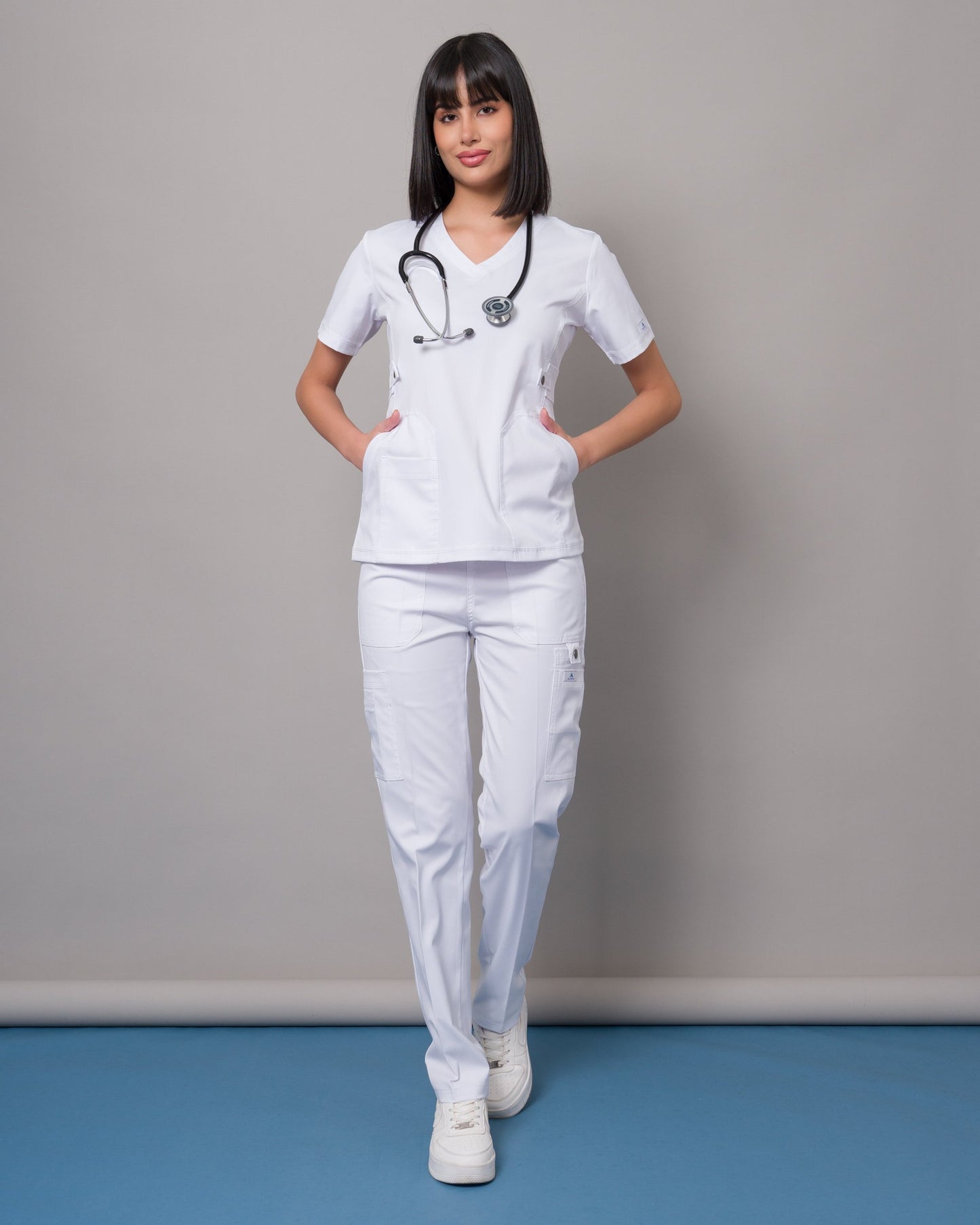Scrub Allynta SD-04 Blanco - Chaqueta
