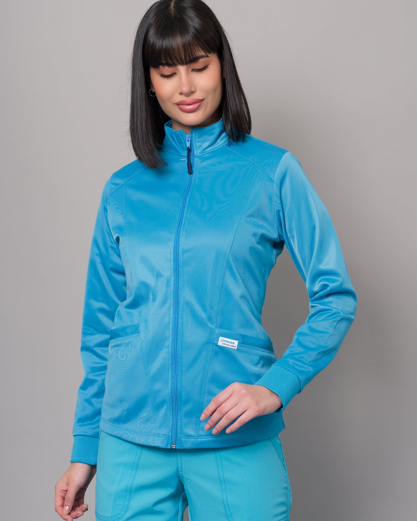 Cardigan Clínico Con Cierre - Turquesa