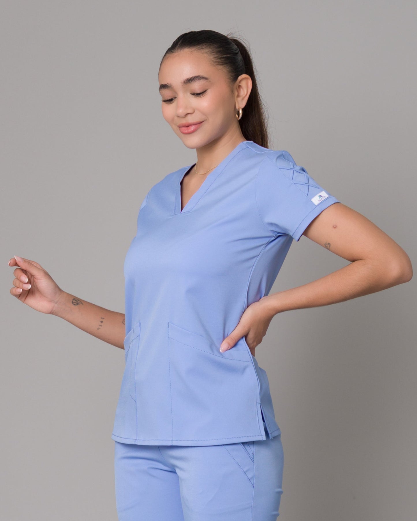 Scrub Allynta SD-01 Celeste Cielo - Chaqueta
