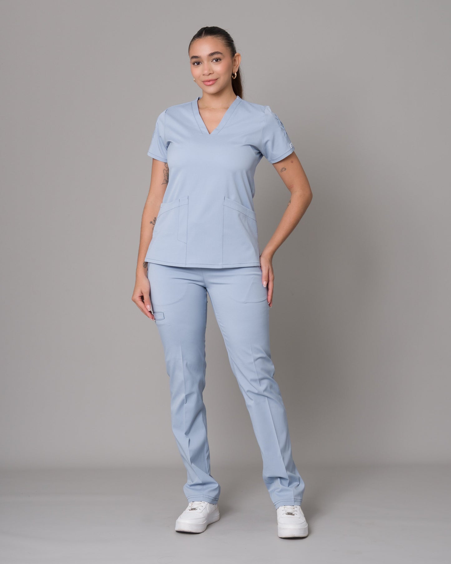 Scrub Allynta SD-01 Celeste Acerado - Chaqueta