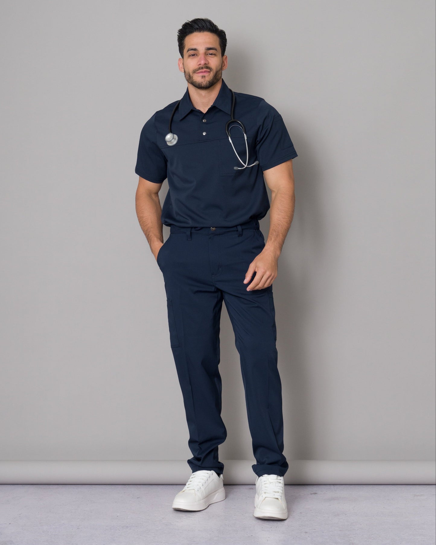 Scrub Allynta Camisero Azul Marino - Pantalón