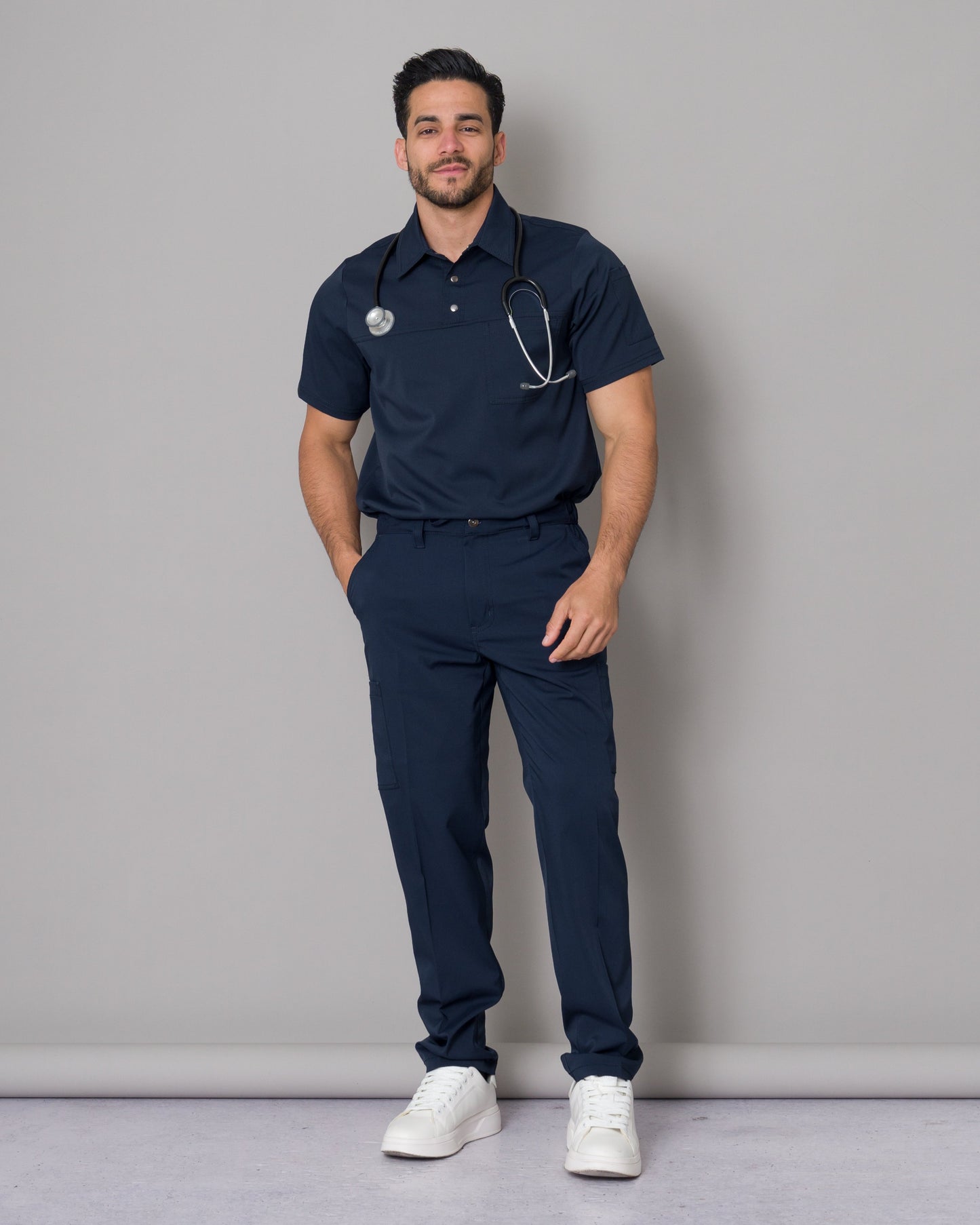 Scrub Allynta Camisero Azul Marino - Chaqueta