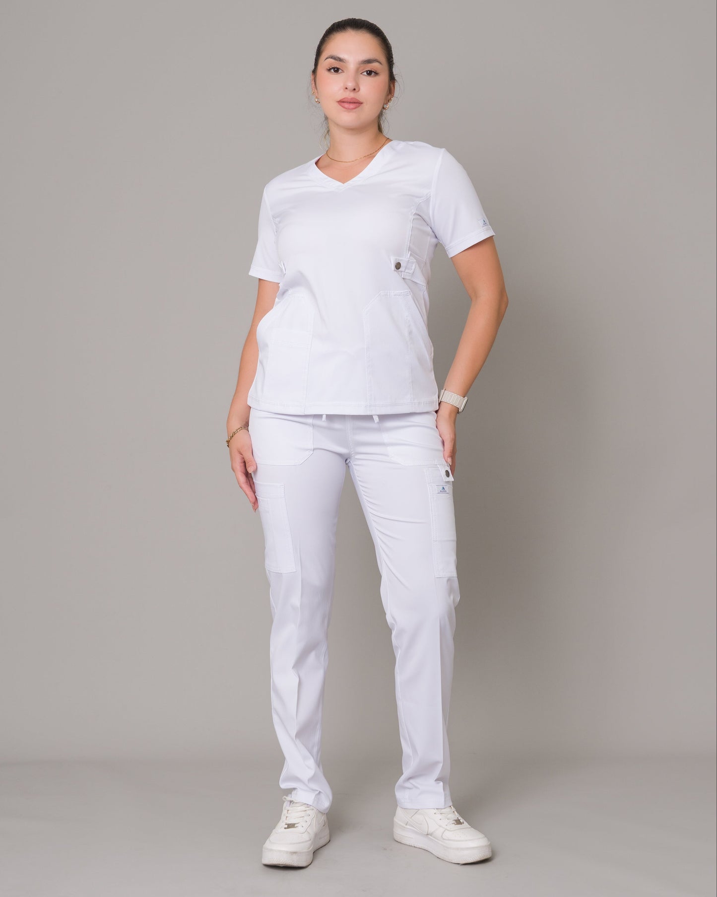 Scrub Allynta SD-04 Blanco - Pantalón