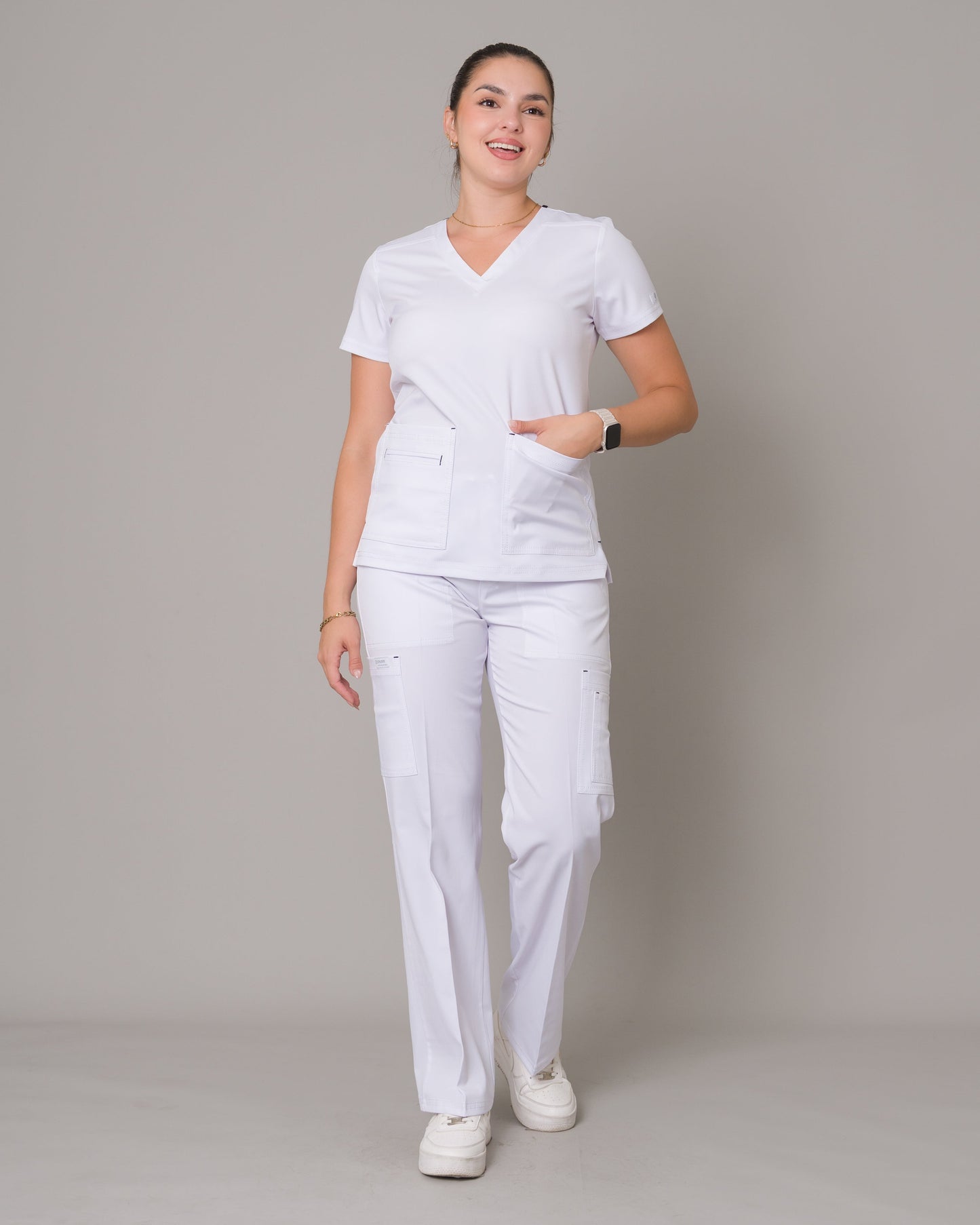 Scrub Allynta SD-05 Blanco - Pantalón