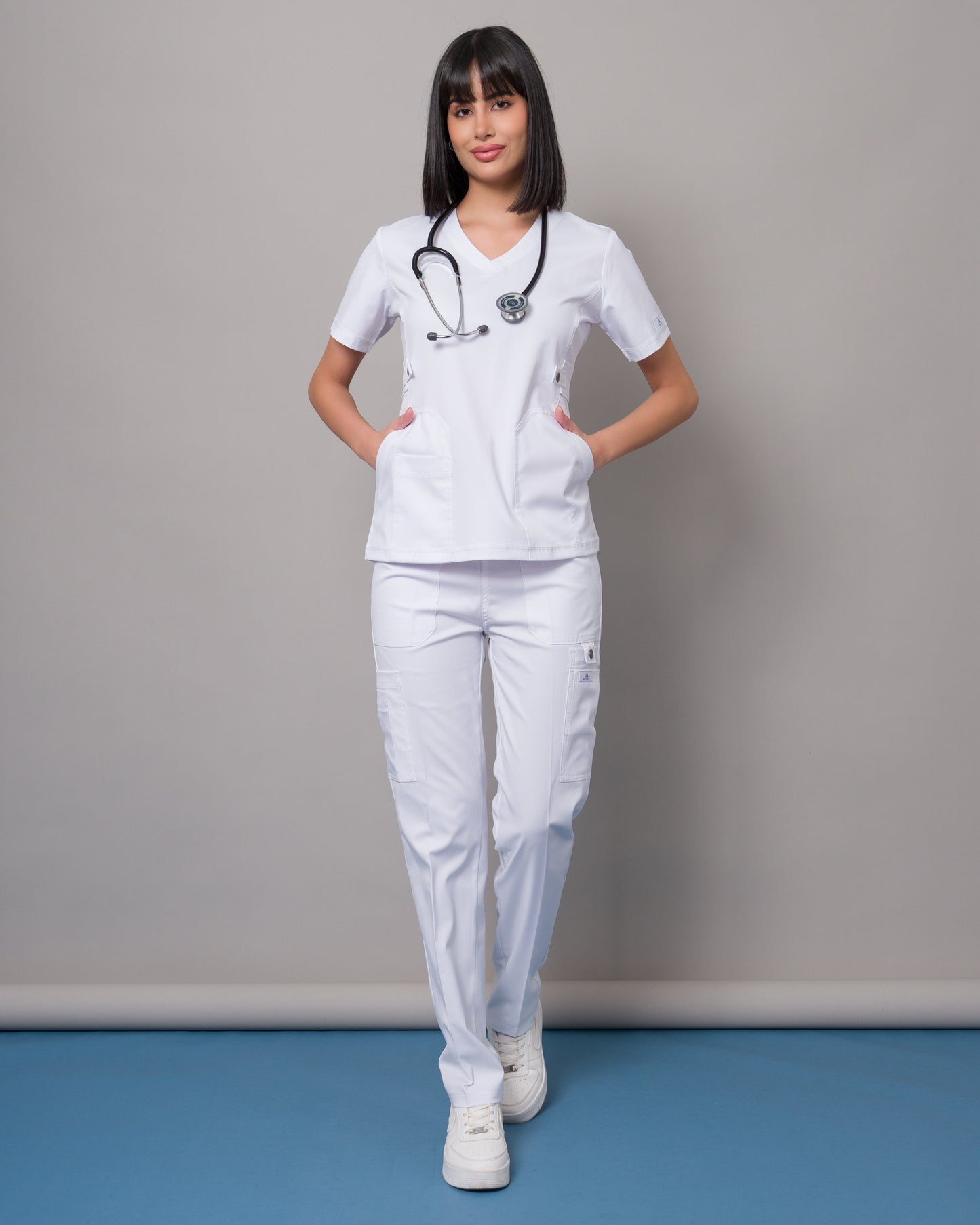 Scrub Allynta SD-04 Blanco - Pantalón