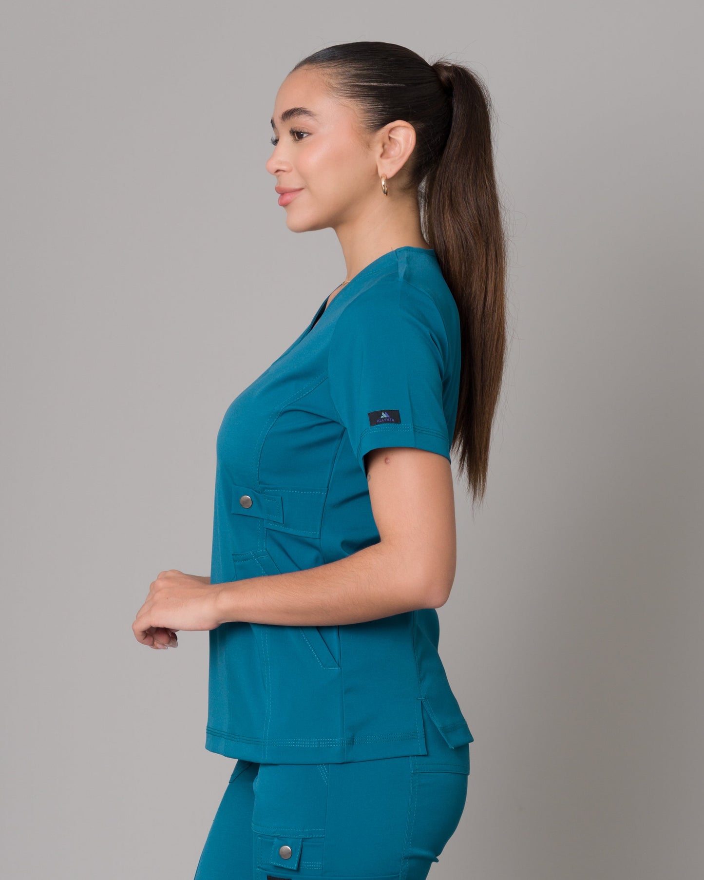 Scrub Allynta SD-04 Azul Caribe - Chaqueta