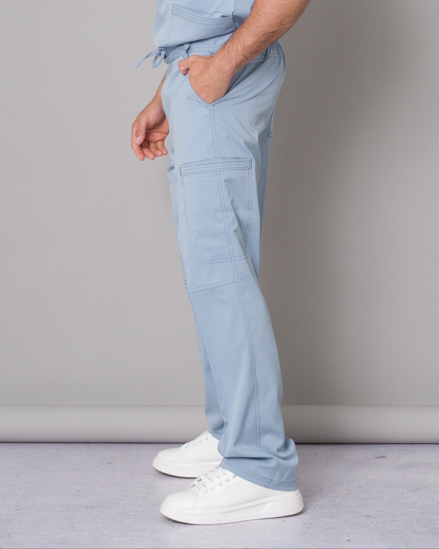 Scrub Allynta SV-01 Celeste Acerado - Pantalón
