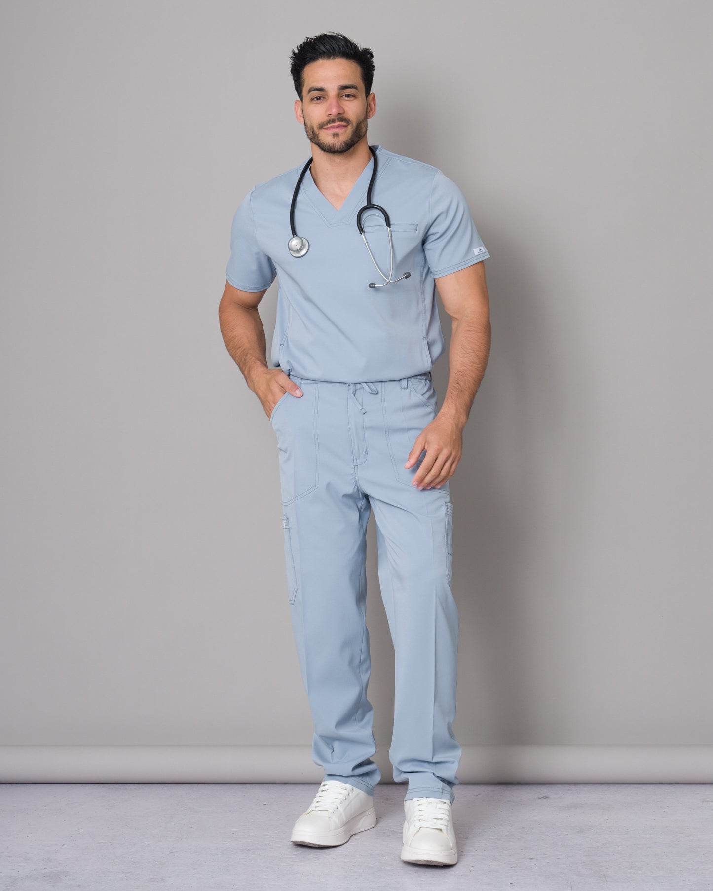 Scrub Allynta SV-02 Celeste Acerado - Chaqueta