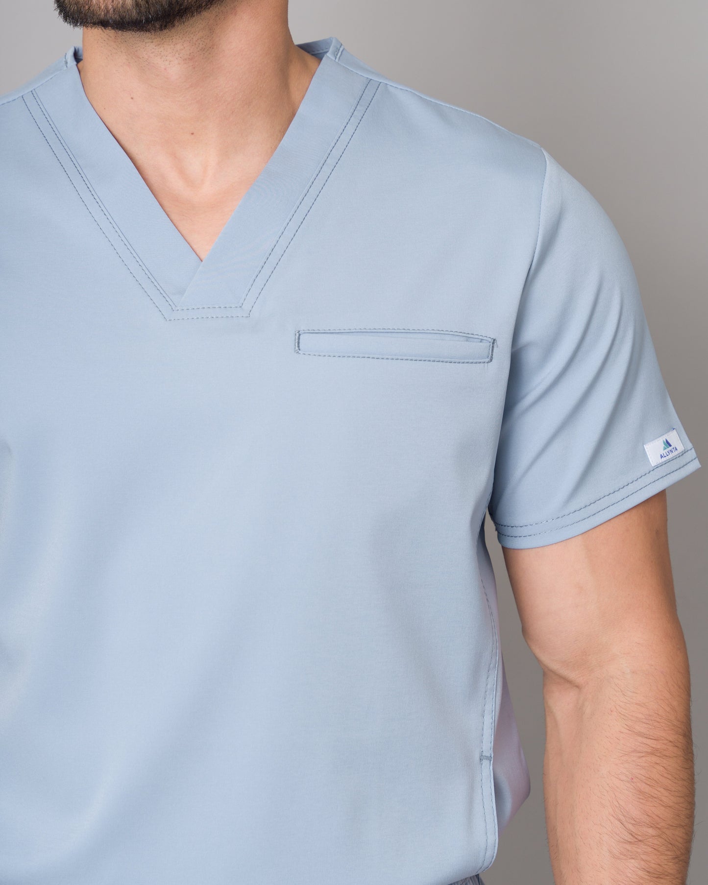 Scrub Allynta SV-02 Celeste Acerado - Chaqueta