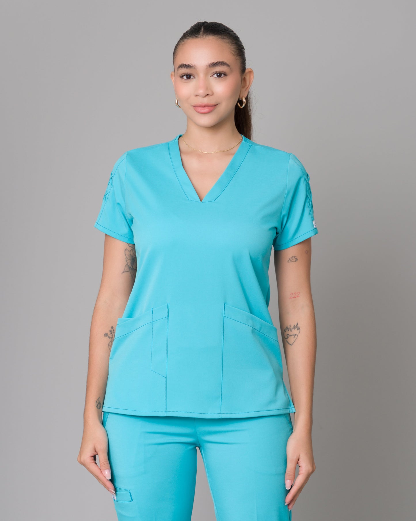 Scrub Allynta SD-01 Turquesa - Chaqueta