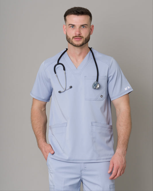 Scrub Allynta SV-01 Celeste Acerado - Chaqueta