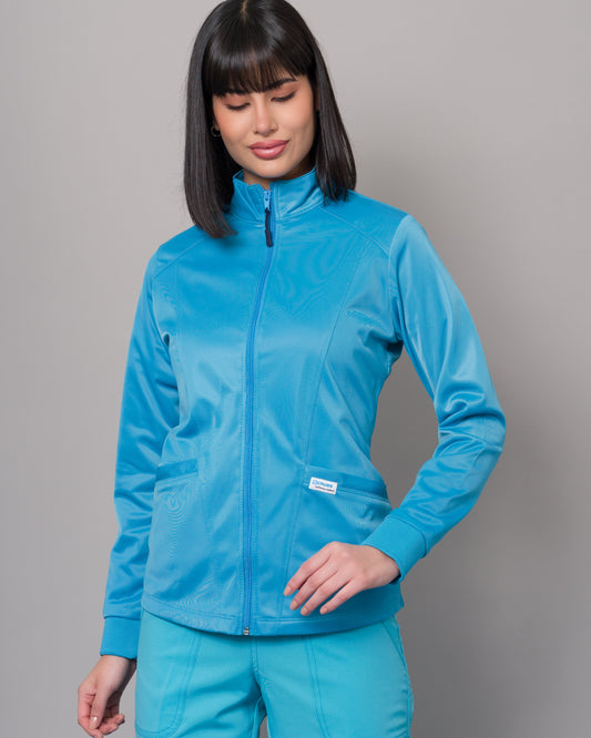 Cardigan Clínico Con Cierre - Turquesa