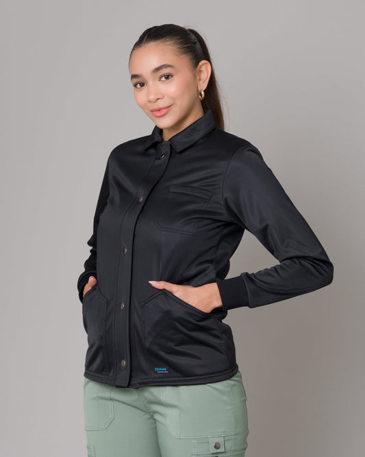 Cardigan Clínico Con Broches Negro