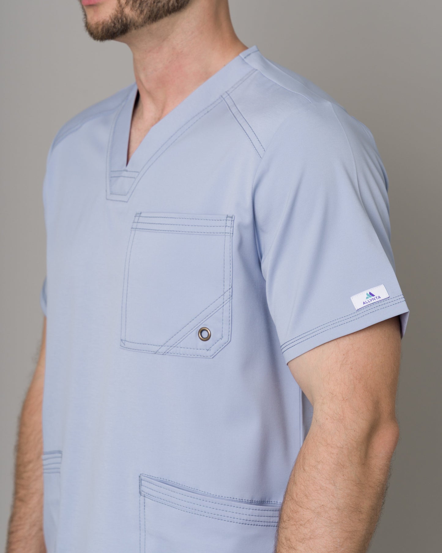 Scrub Allynta SV-01 Celeste Acerado - Chaqueta