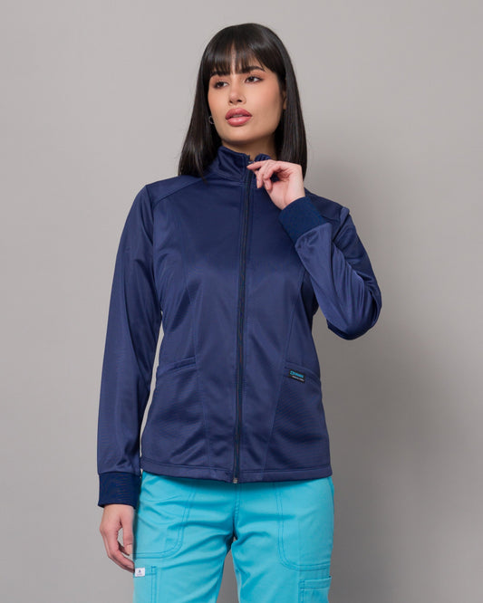 Cardigan Clínico Con Cierre - Azul Navy