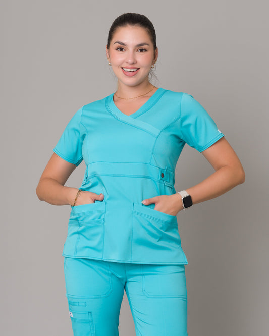 Scrub Allynta SD-03 Turquesa - Chaqueta