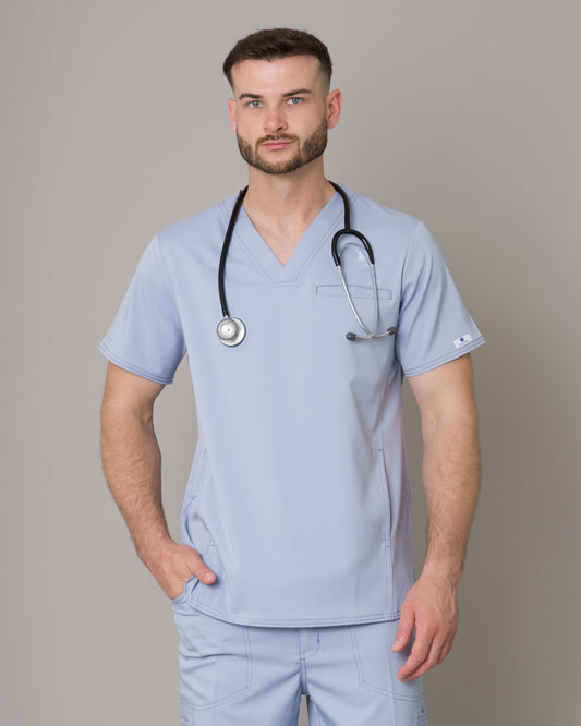 Scrub Allynta SV-02 Celeste Acerado - Chaqueta