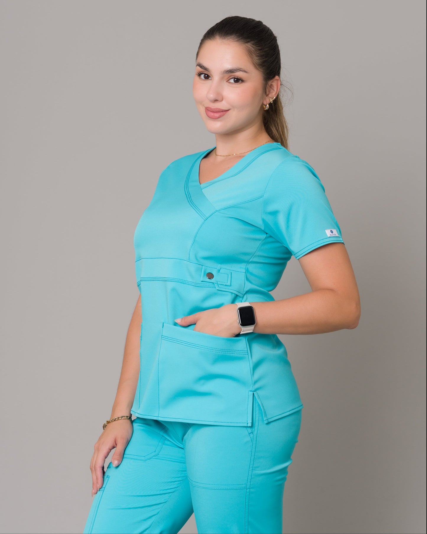 Scrub Allynta SD-03 Turquesa - Chaqueta