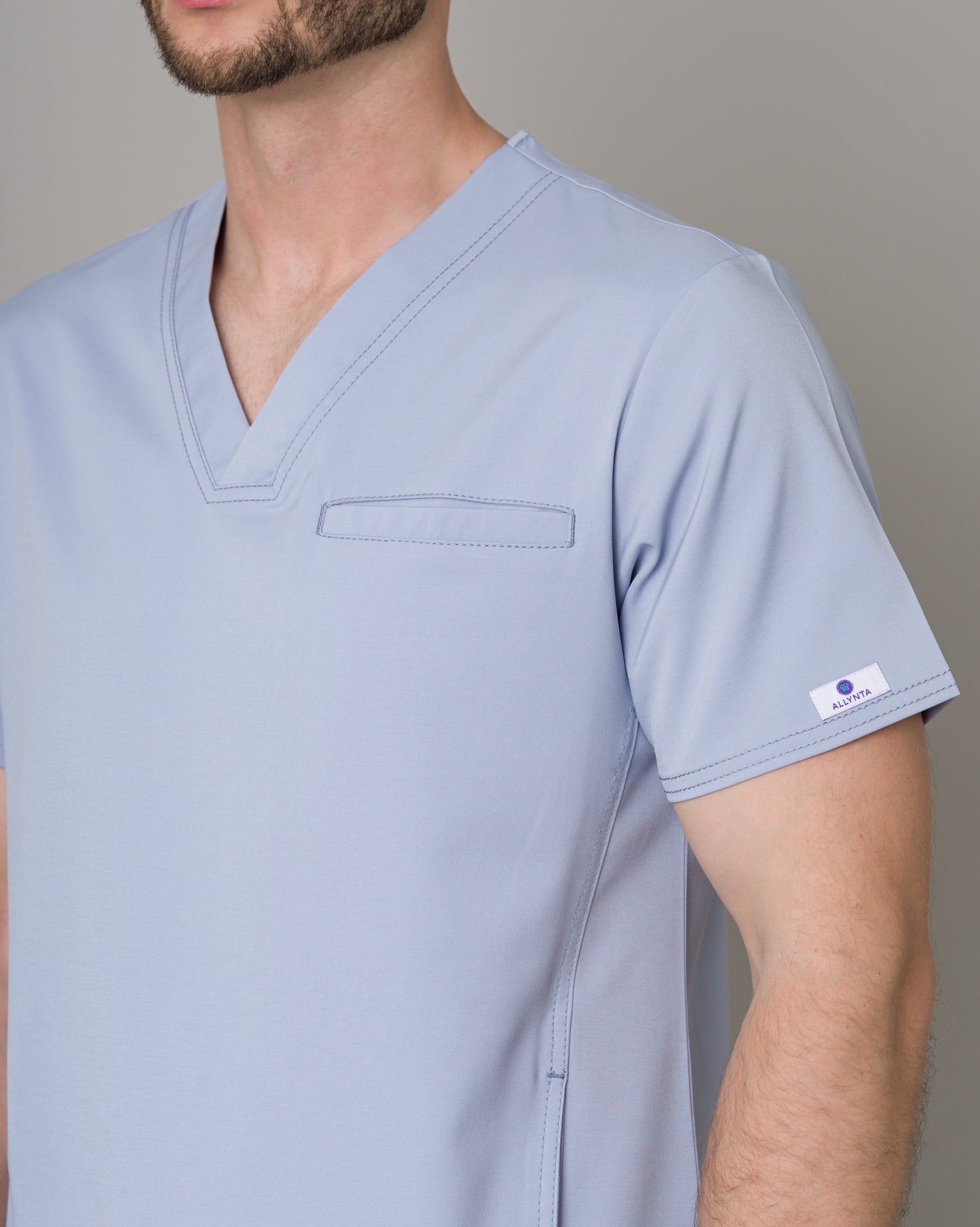 Scrub Allynta SV-02 Celeste Acerado - Chaqueta