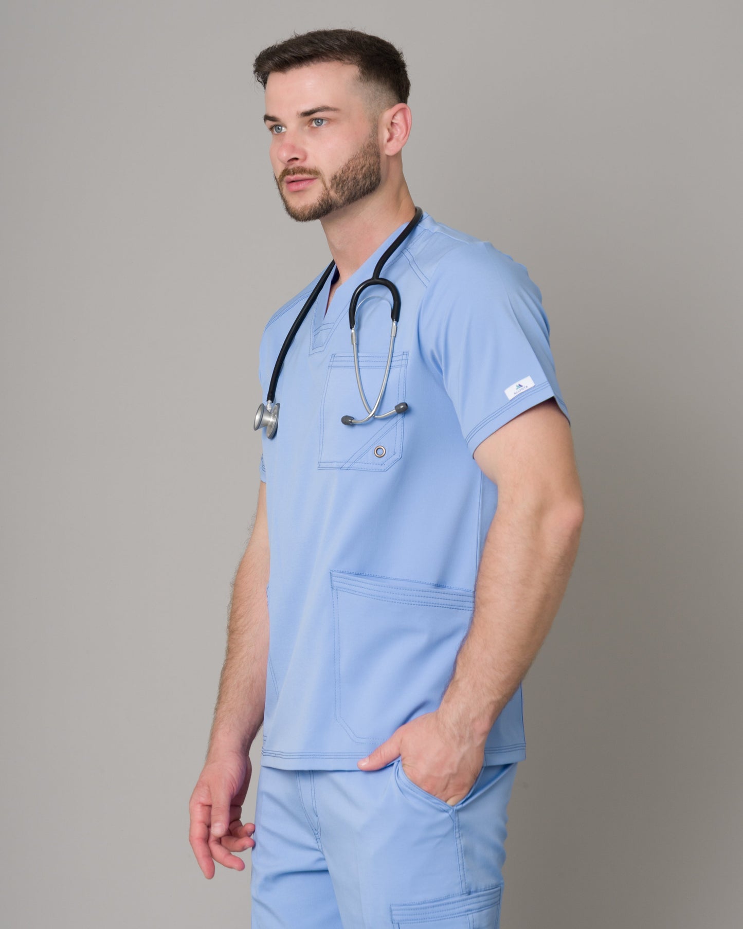 Scrub Allynta SV-01 Celeste Cielo - Chaqueta