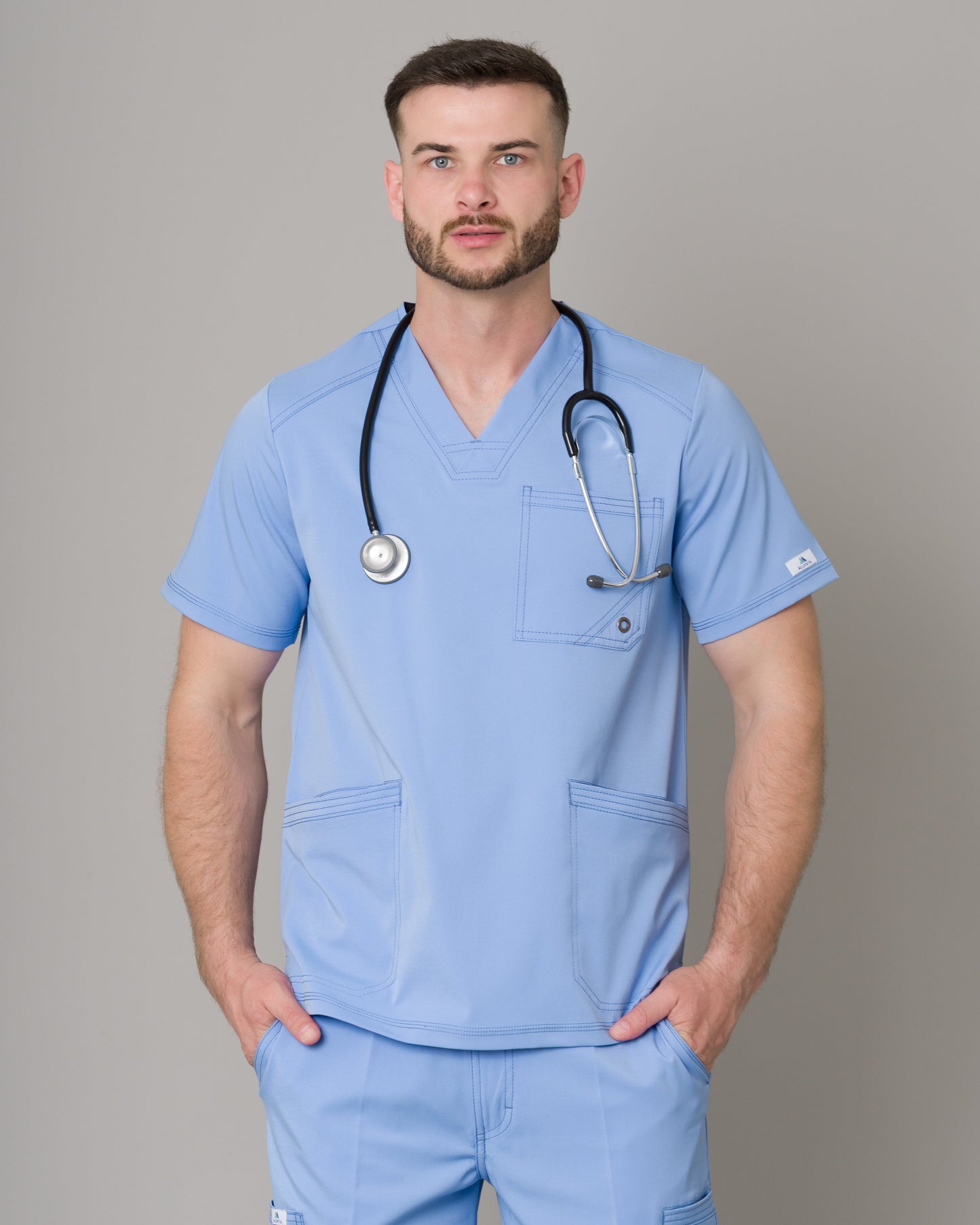 Scrub Allynta SV-01 Celeste Cielo - Chaqueta