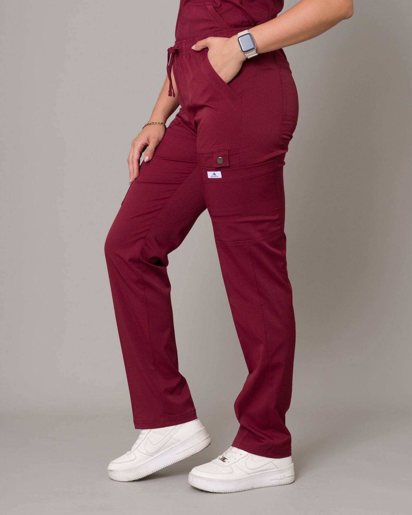 Scrub Allynta SD-04 Guinda - Pantalón