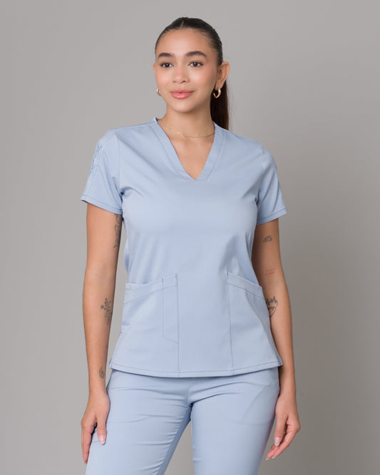 Scrub Allynta SD-01 Celeste Acerado - Chaqueta