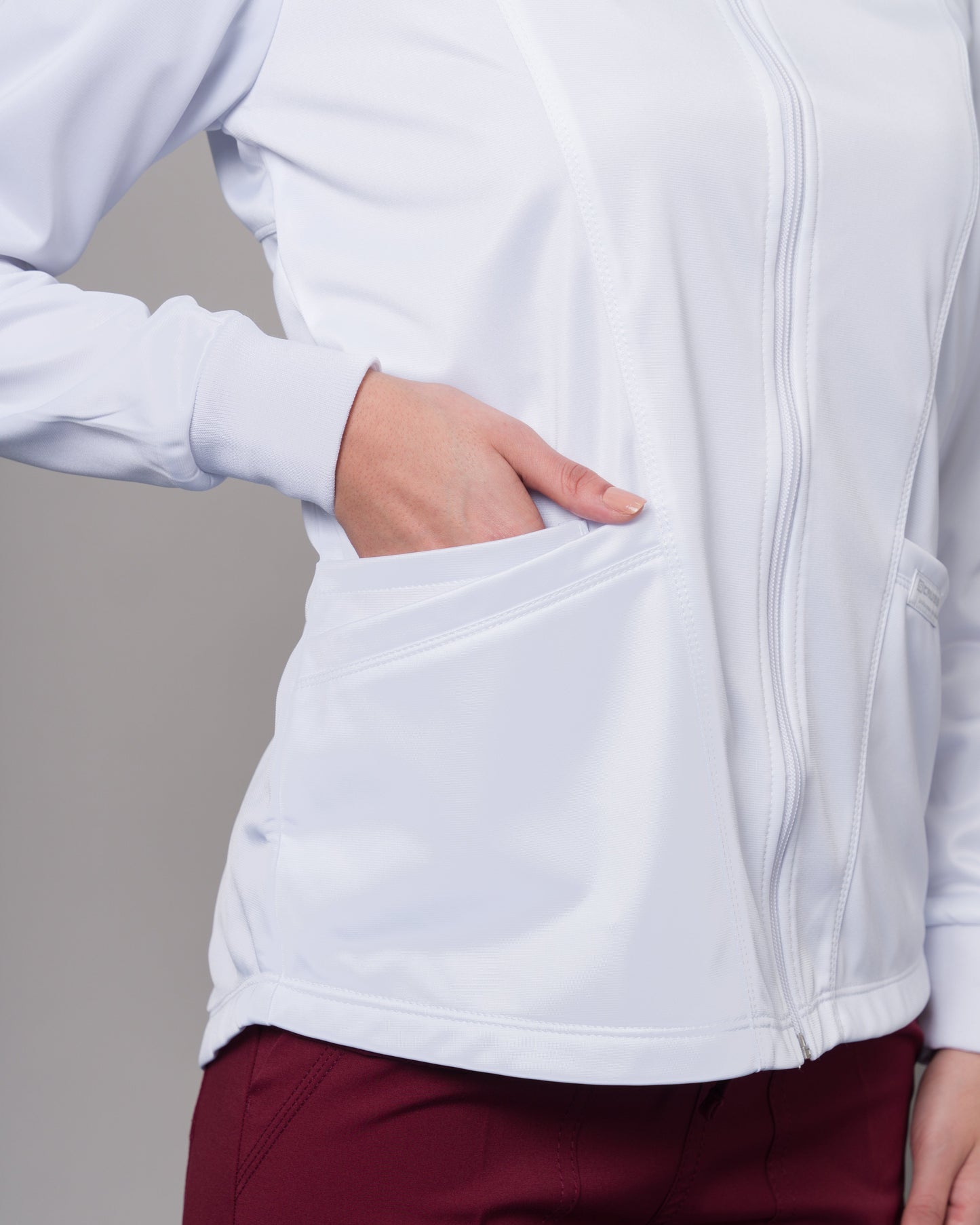 Cardigan Clínico Con cierre - Blanco