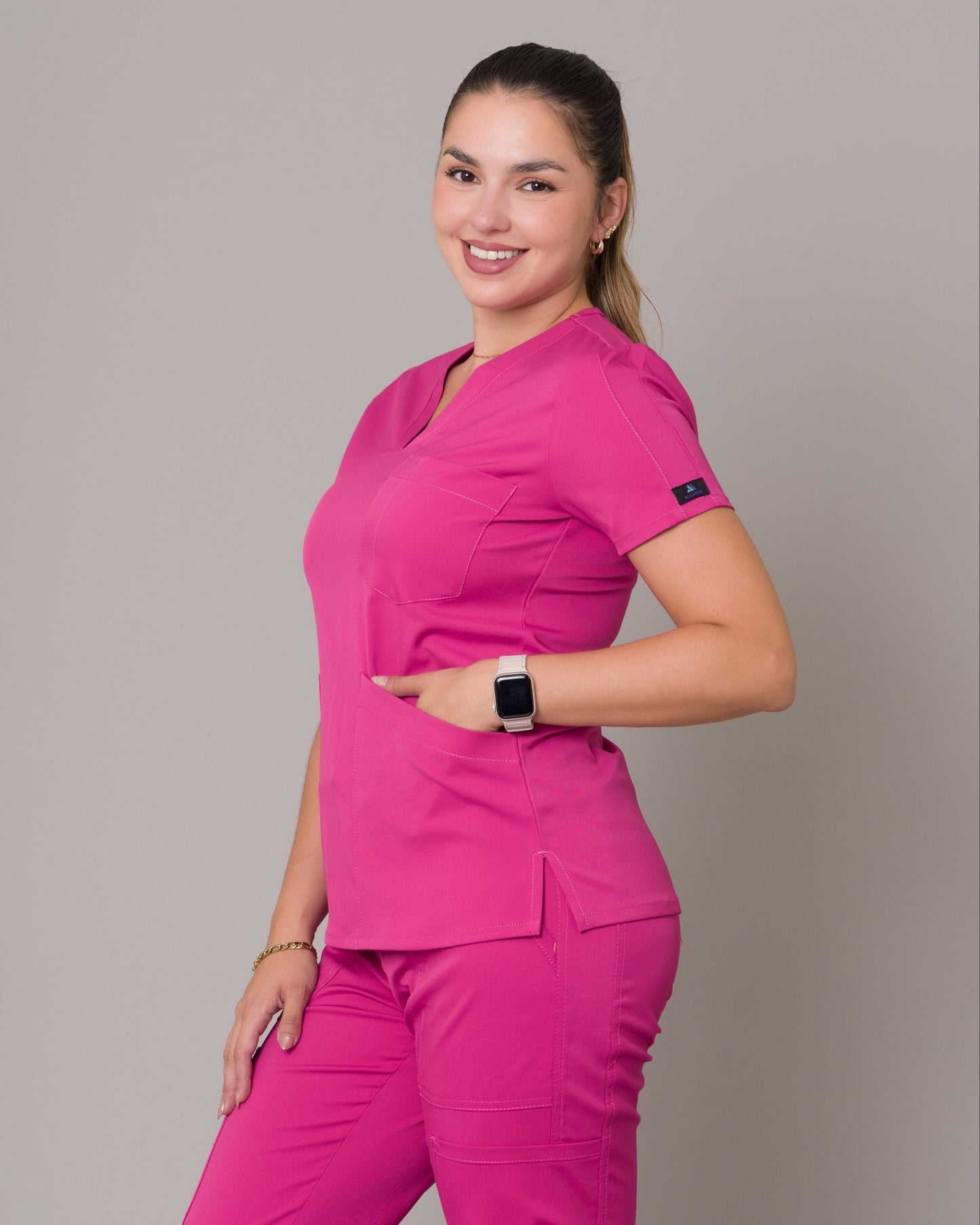 Scrub Allynta SD-01 Fucsia - Chaqueta