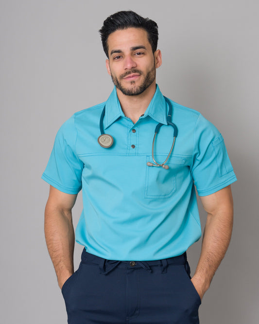Scrub Allynta Camisero Turquesa - Chaqueta