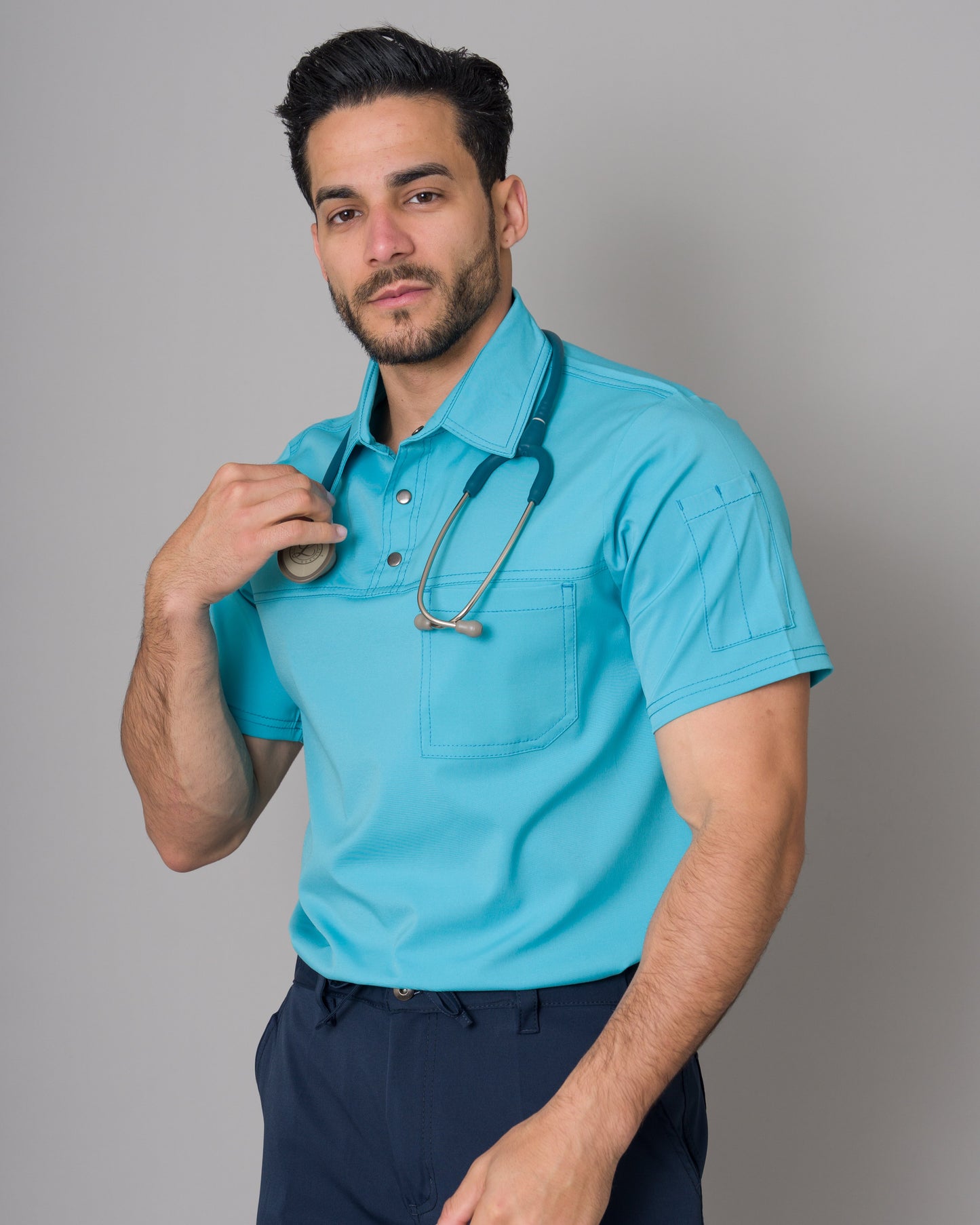 Scrub Allynta Camisero Turquesa - Chaqueta