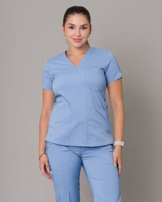 Scrub Allynta SD-01 Celeste Cielo - Chaqueta
