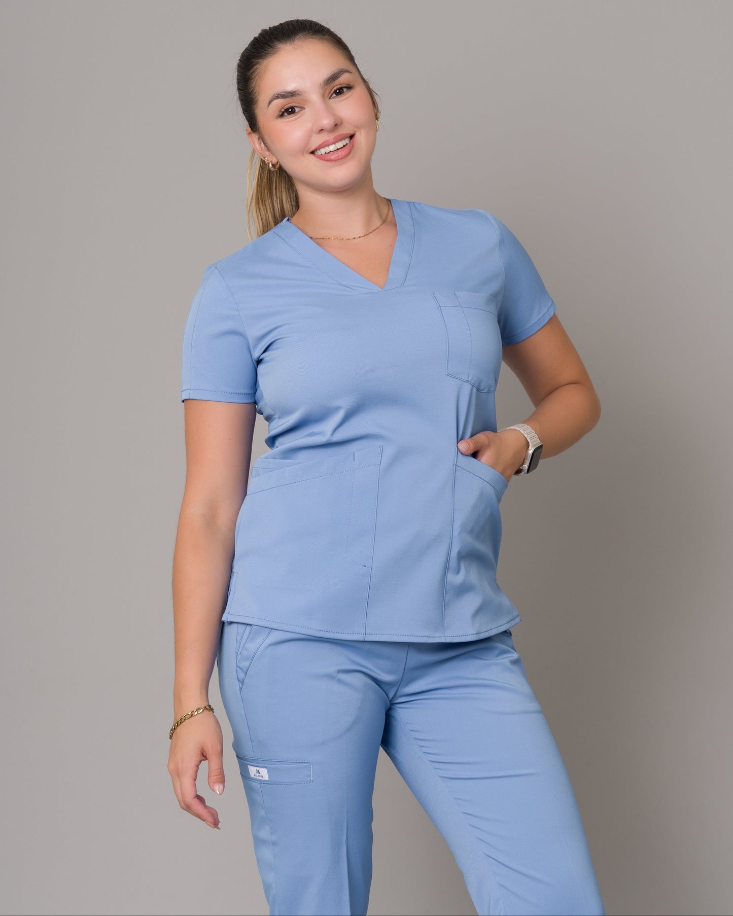 Scrub Allynta SD-01 Celeste Cielo - Chaqueta