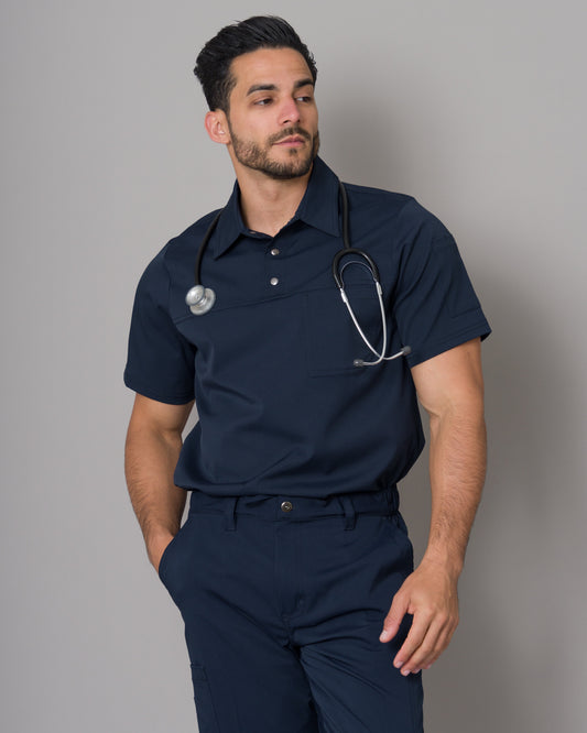 Scrub Allynta Camisero Azul Marino - Chaqueta