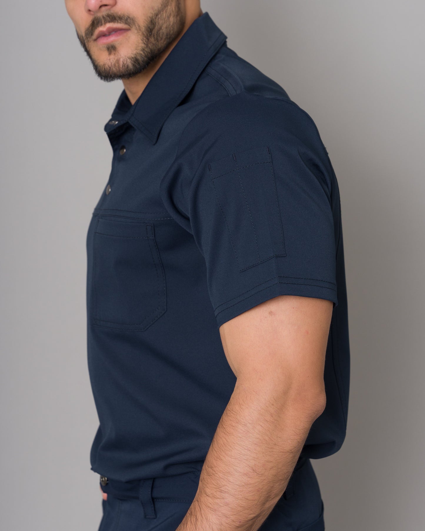 Scrub Allynta Camisero Azul Marino - Chaqueta