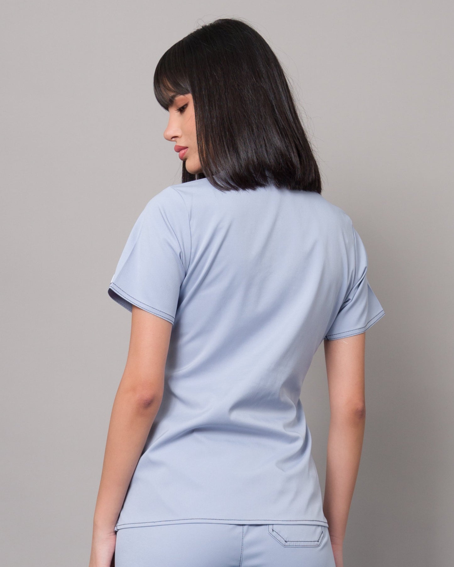 Scrub Allynta SD-03 Celeste Acerado - Chaqueta