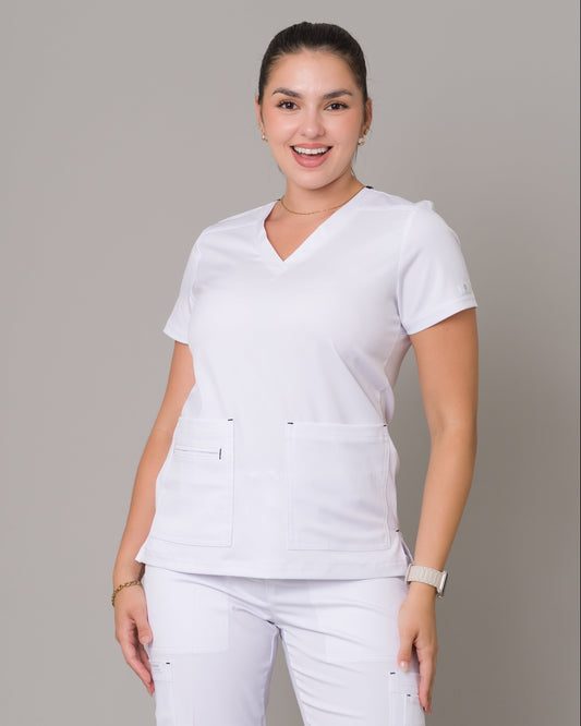 Scrub Allynta SD-05 Blanco - Chaqueta