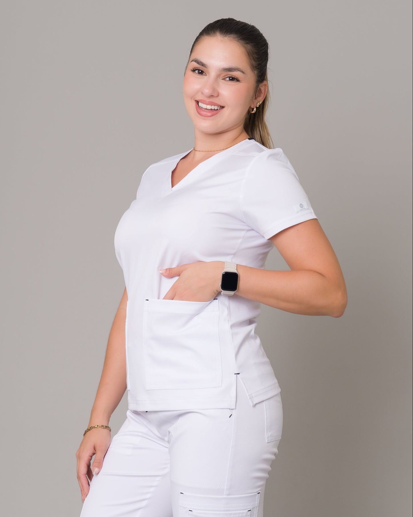 Scrub Allynta SD-05 Blanco - Chaqueta