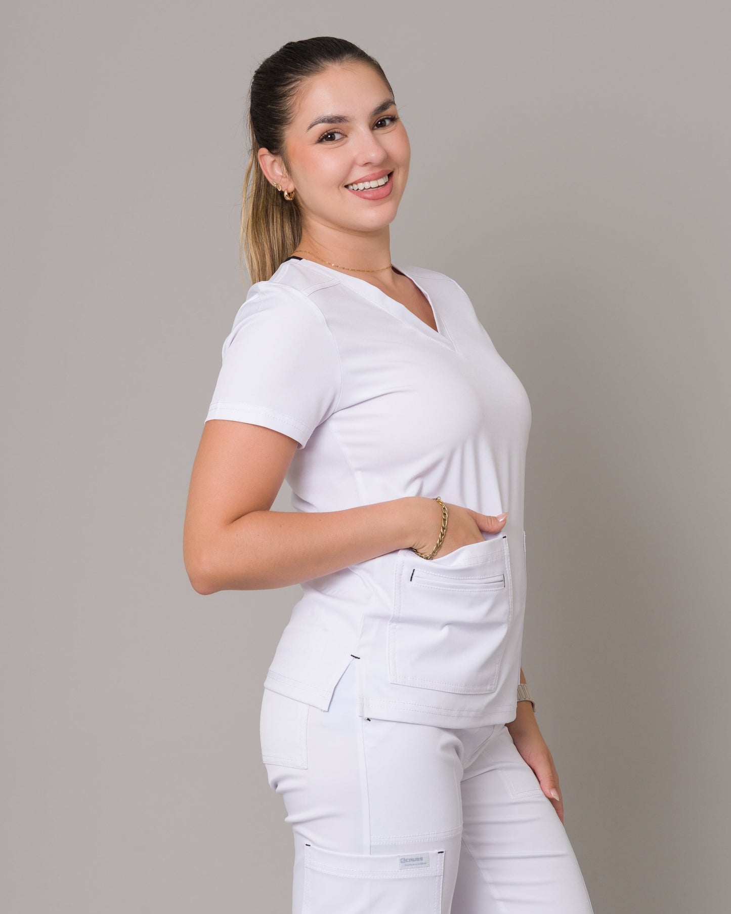 Scrub Allynta SD-05 Blanco - Chaqueta