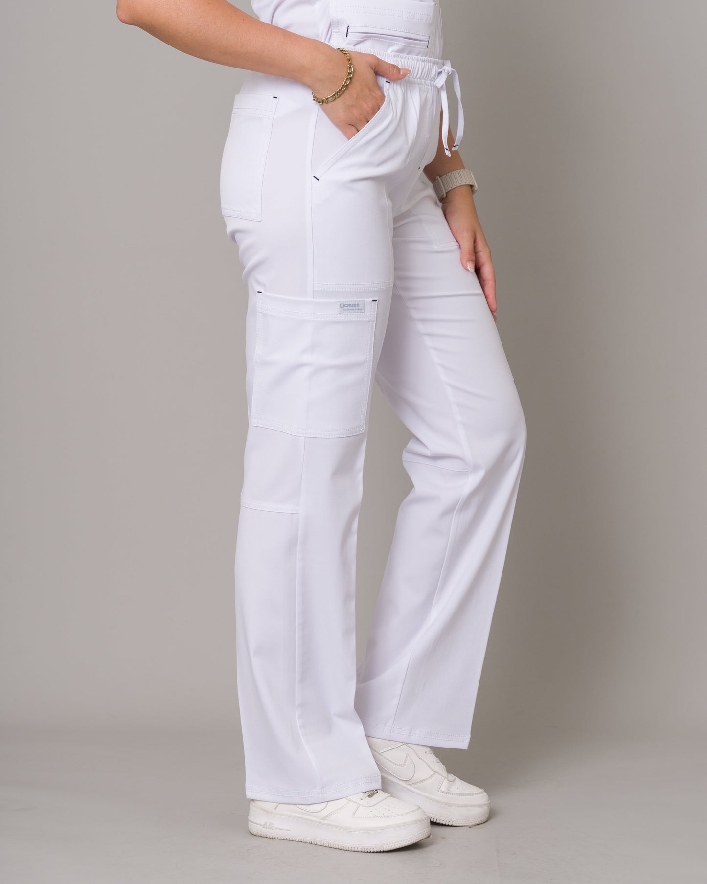 Scrub Allynta SD-05 Blanco - Pantalón