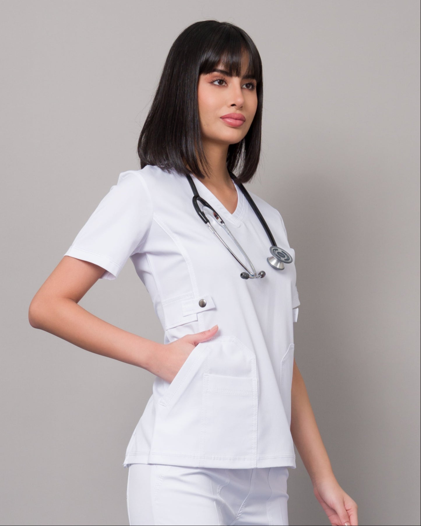 Scrub Allynta SD-04 Blanco - Chaqueta