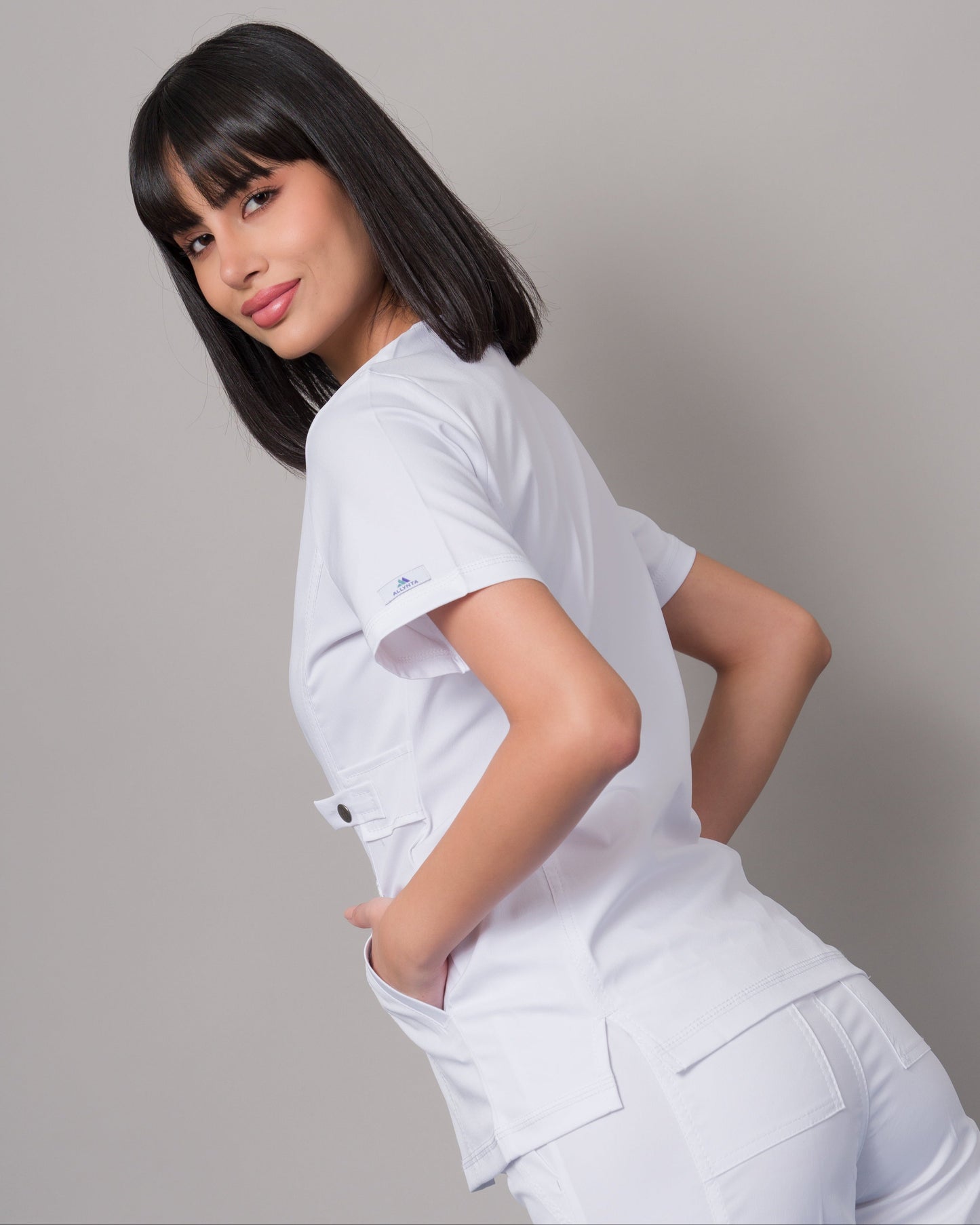 Scrub Allynta SD-04 Blanco - Chaqueta