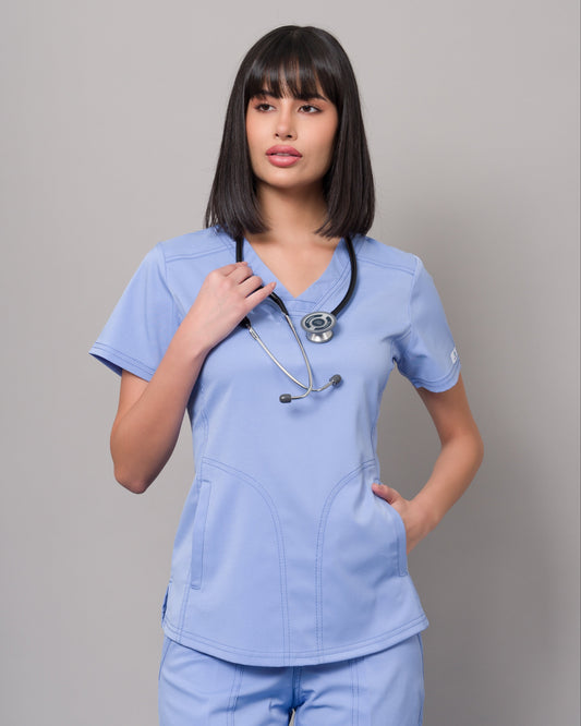 Scrub Allynta SD-02 Celeste Cielo - Chaqueta
