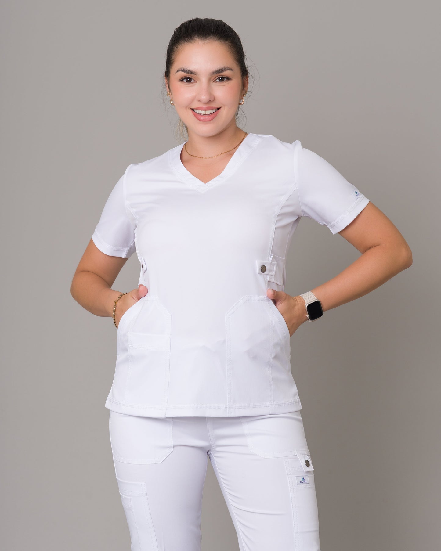 Scrub Allynta SD-04 Blanco - Chaqueta
