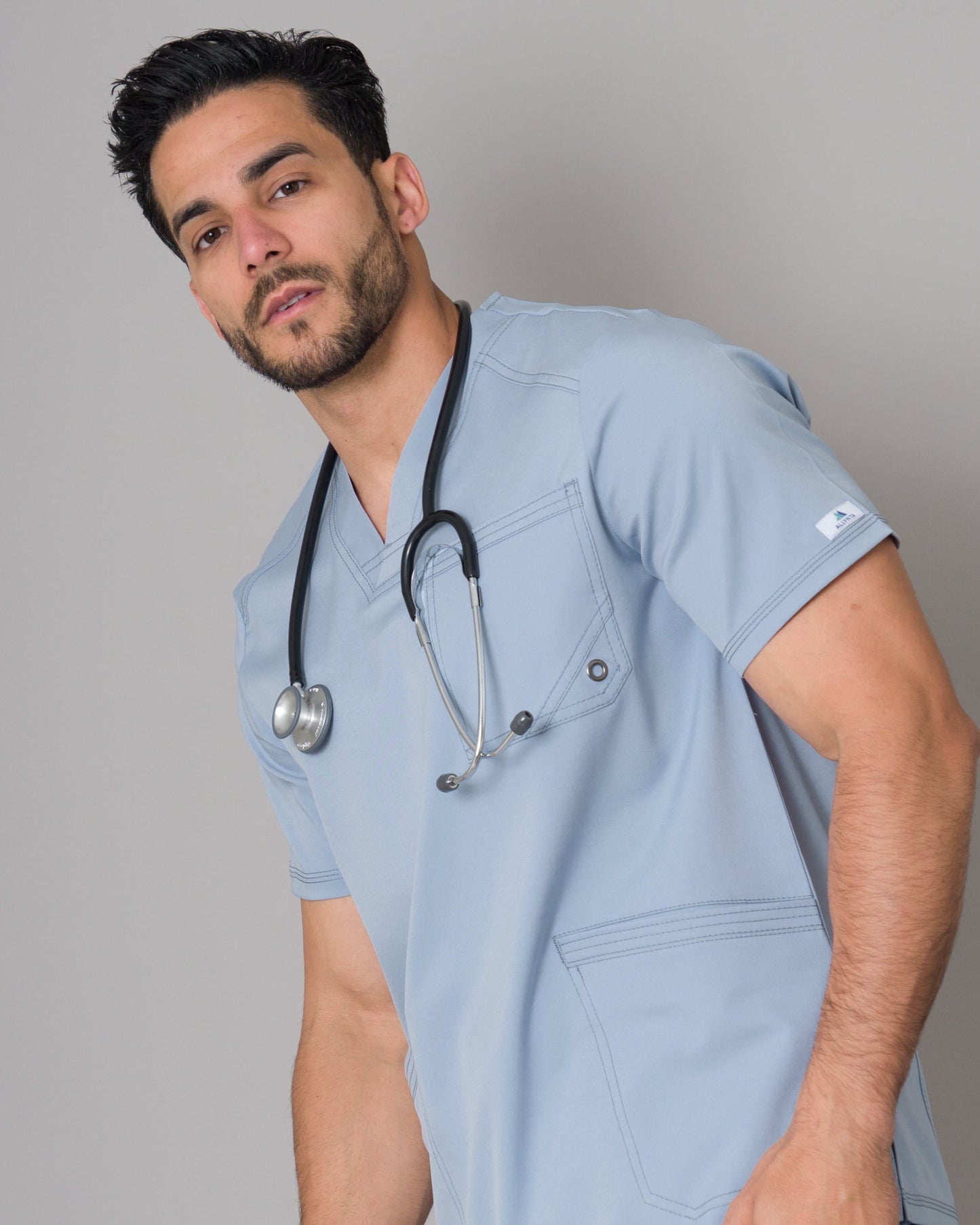 Scrub Allynta SV-01 Celeste Acerado - Chaqueta
