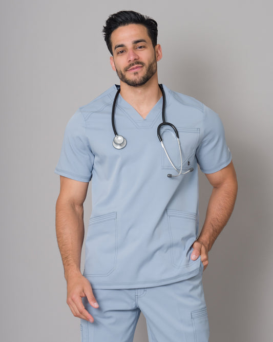 Scrub Allynta SV-01 Celeste Acerado - Chaqueta