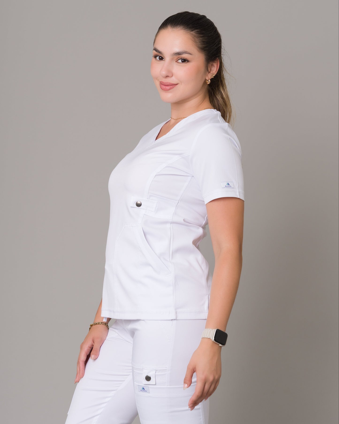 Scrub Allynta SD-04 Blanco - Chaqueta