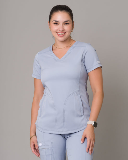 Scrub Allynta SD-02 Celeste Acerado - Chaqueta