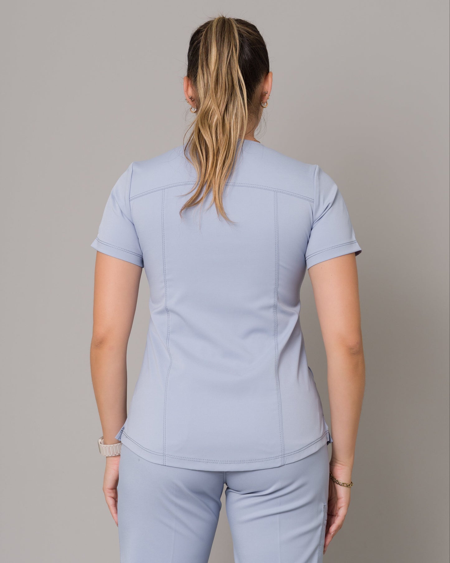 Scrub Allynta SD-02 Celeste Acerado - Chaqueta