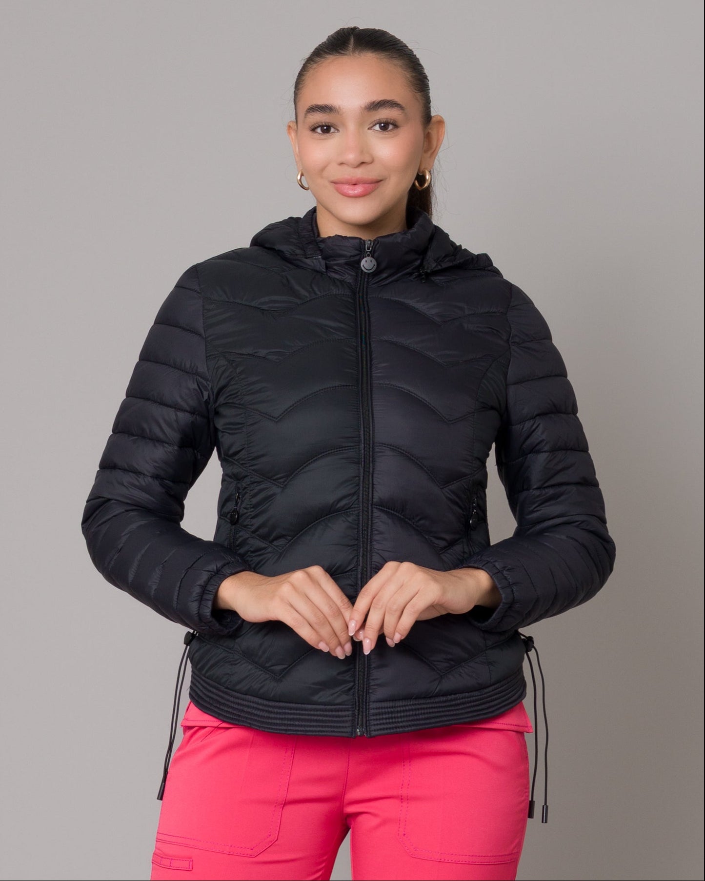 Casaca Médica Con Cierre - Negro